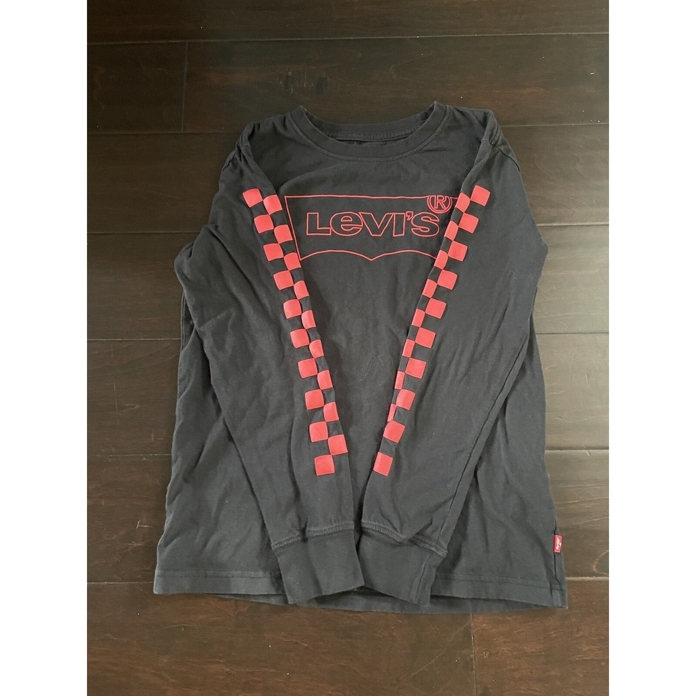 Levi's Boy's Youth Long Sleeve Logo Graphic T- Shirt Sz Large